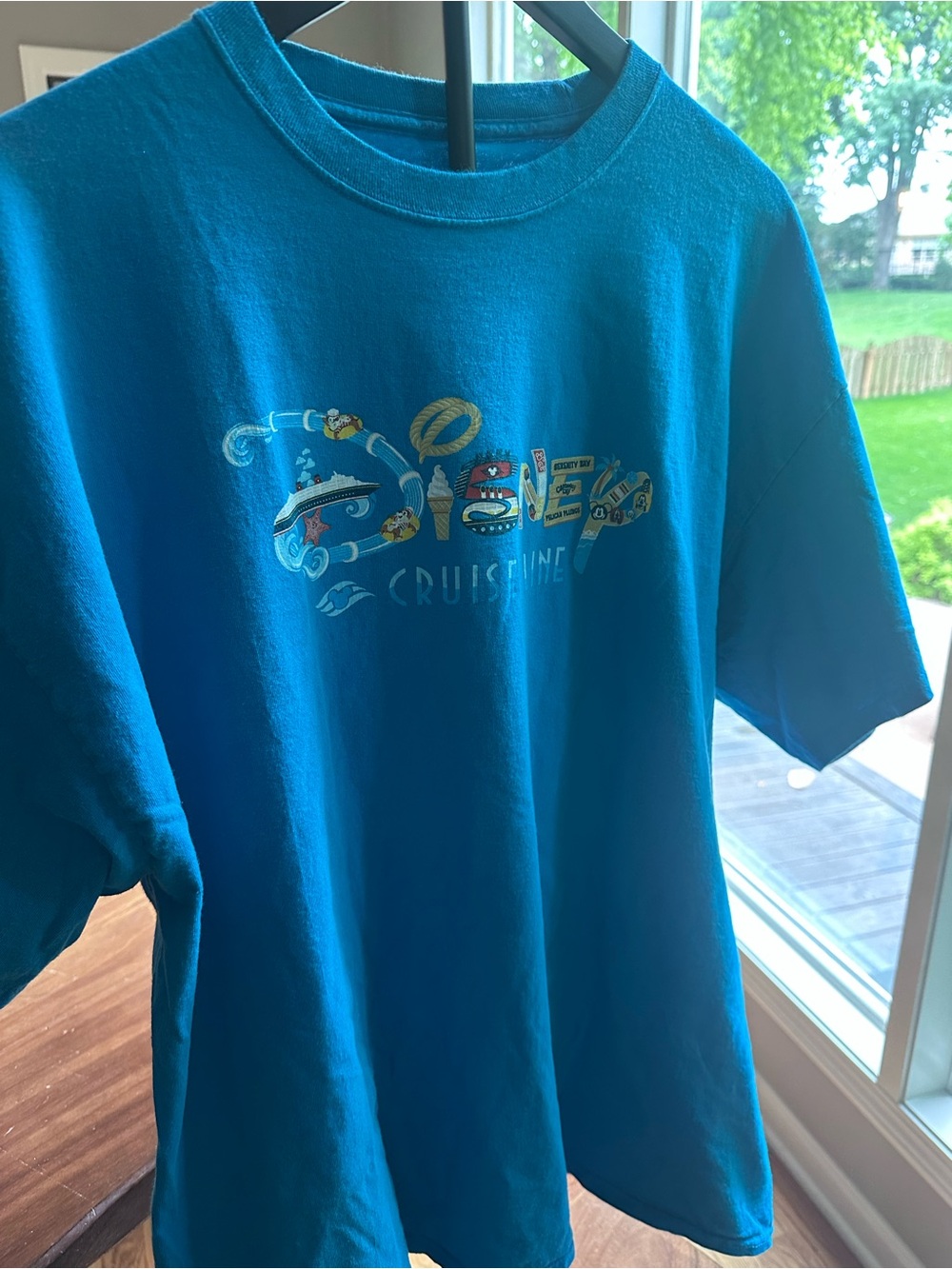 Disney Cruise Line Cruiseline Graphic Tee XXL Blue DCL Vacation Shirt